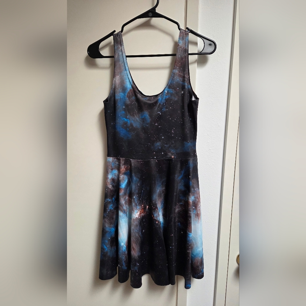Blue Galaxy Skater Dress
